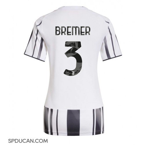 Zenski Nogometni Dres Juventus Gleison Bremer #3 Domaci 2025-26 Kratak Rukav